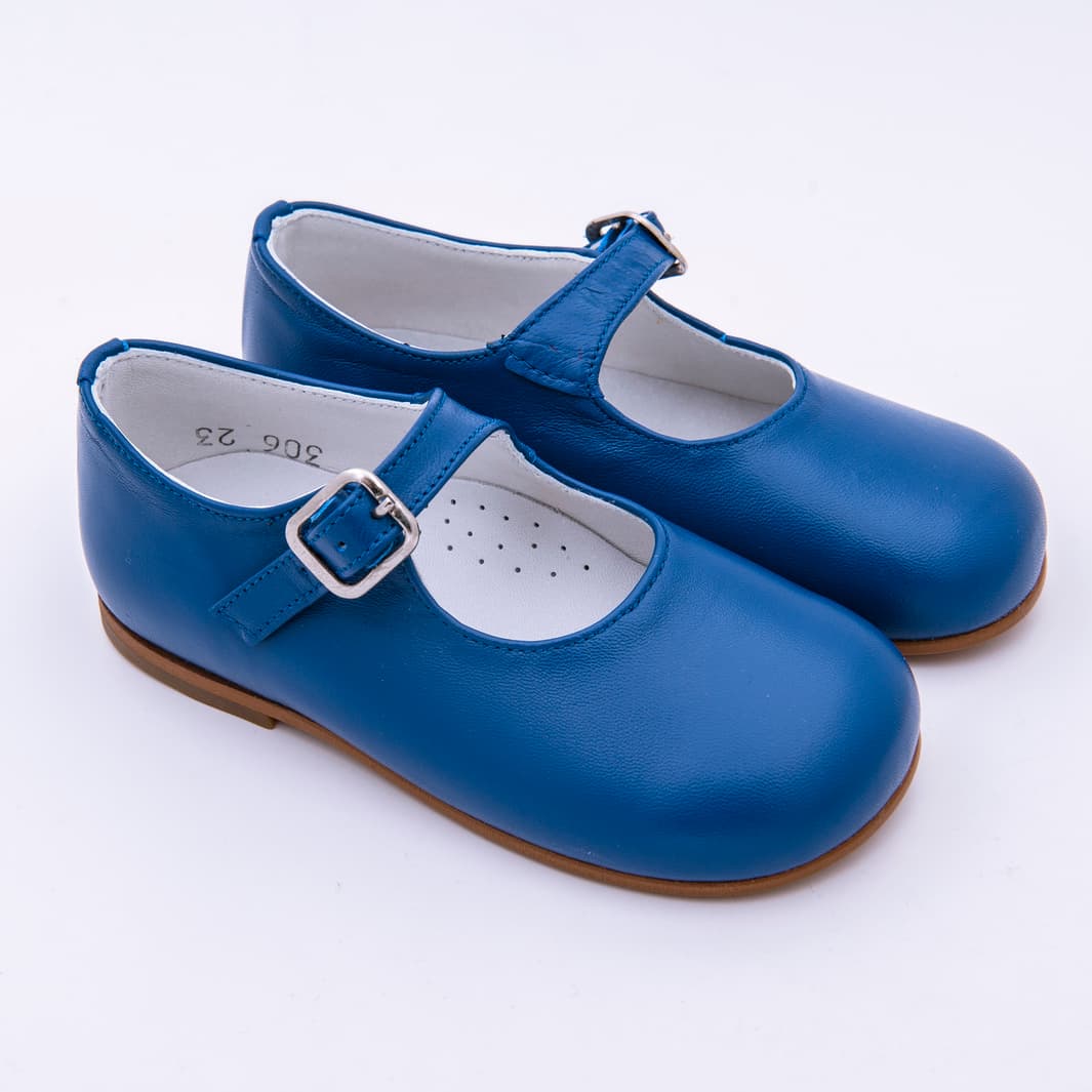 Mercedita en napa piel súper suave con cierre de hebilla y suela antideslizante - Imagen 2