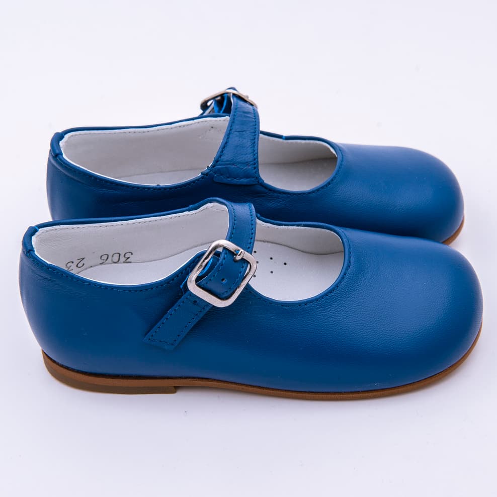 Mercedita en napa piel súper suave con cierre de hebilla y suela antideslizante - Imagen 3