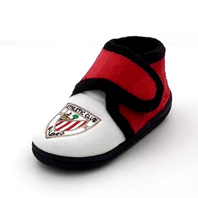 Zapatilla botita para casa motivo ATHLETIC DE BILBAO con cierre de velcro y suela antideslizante - Imagen 3