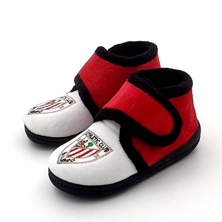 Zapatilla botita para casa motivo ATHLETIC DE BILBAO con cierre de velcro y suela antideslizante - Imagen 2