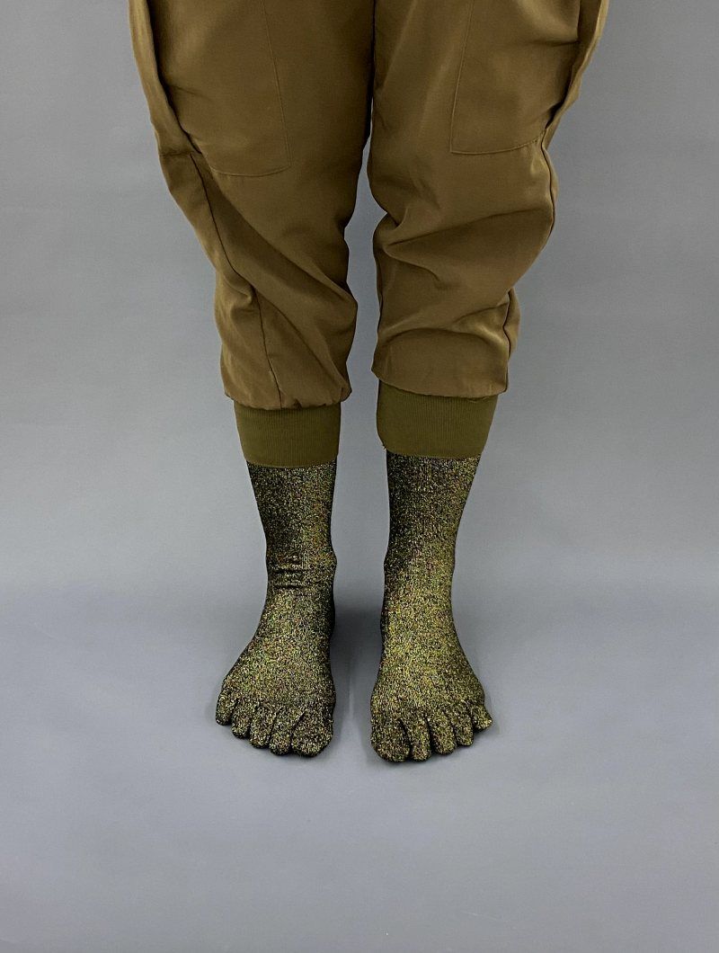 CALCETINES barefoot brillante dorado - Imagen 2