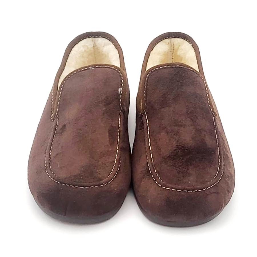 Zapatilla de casa para hombre cerrada de borreguito y suela de goma antideslizante - Imagen 4