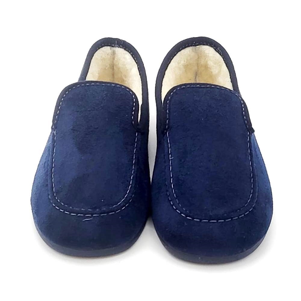 Zapatilla de casa para hombre cerrada de borreguito y suela de goma antideslizante - Imagen 2